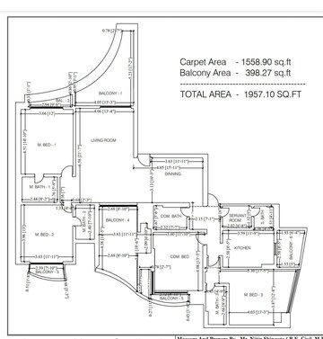 3.5 BHK Apartment – Map Location View at Evershine Jewel, Khar West - for Rent