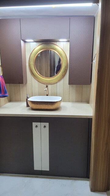 Bathroom in 3 BHK Apartment at Soham Garden, Manpada – for Rent