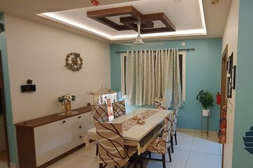 Dining area in 3.5 BHK Apartment at Prestige Lakeside Habitat, Varthur – for Rent