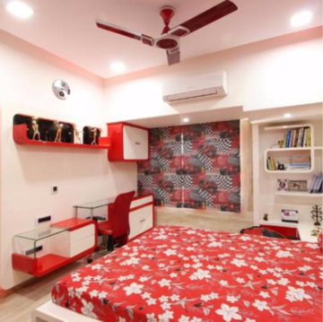 Bedroom in 4 BHK Apartment at Evershine Cosmic, Adarsh Nagar – for Rent