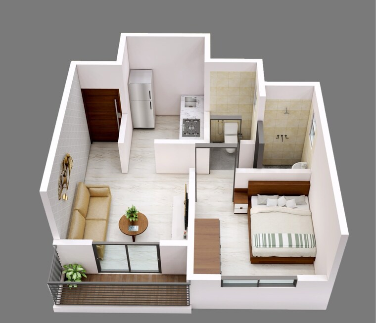 Floor Plan, rasayani 1 Bedroom 548 Sq.Ft. Apartment In Rasayani Navi Mumbai 9123407