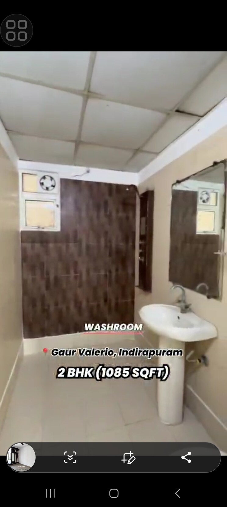 Bathroom, gaur-valerio 2 Bedroom 1085 Sq.Ft. Apartment In Indrapuram Ghaziabad 9123944