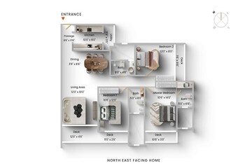Floor Plan in 3 BHK Apartment at Runwal Greens Rosewood, Mulund West – for Sale