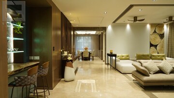 Living Room in 4 BHK Apartment at Godrej Platinum, Alipore – for Sale