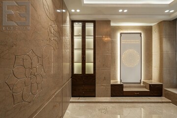 Building Lobby in 4 BHK Apartment at Godrej Platinum, Alipore – for Sale