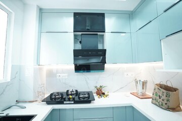 Kitchen in 3 BHK Apartment at Gomti Nagar – for Rent