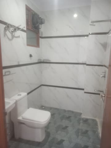 Bathroom in 2 BHK Builder Floor at Vasant Kunj – for Rent