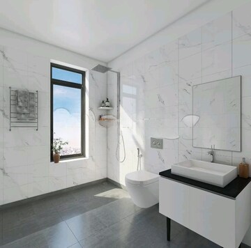 Attached Bathroom in 2 BHK Apartment at Risland The Icon, Dhokali – for Rent