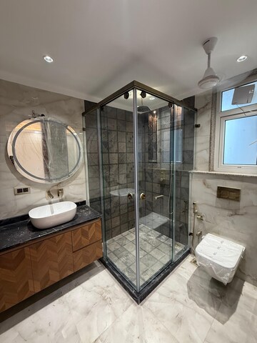 Bathroom in 3 BHK Builder Floor at Nehru Enclave – for Rent