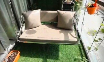 Balcony in 3 BHK Apartment at Vastrapur – for Rent