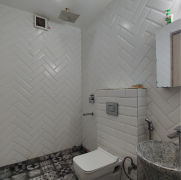 Bathroom in 3 BHK Builder Floor at Malviya Nagar – for Rent