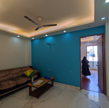 Living Room in 3 BHK Builder Floor at Malviya Nagar – for Rent