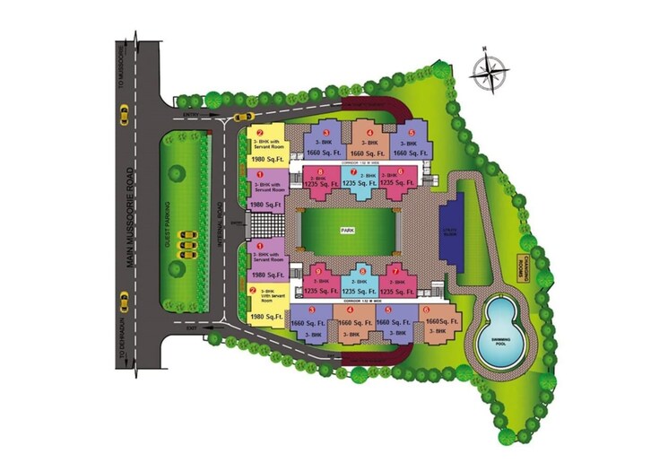Master Plan, earthcon-mega-county 3 Bedroom 1660 Sq.Ft. Apartment In Kirsali Gaon Dehradun 9125220