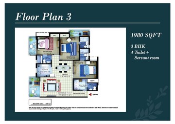 Floor Plan in 3 BHK Apartment at Earthcon Mega County, Kirsali Gaon – for Sale
