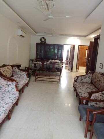 Living Room in 3 BHK Builder Floor at Vasant Vihar – for Rent