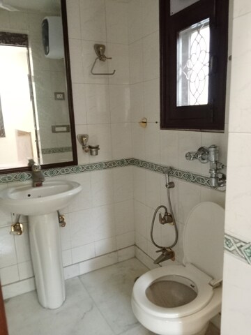 Bathroom in 3 BHK Builder Floor at Vasant Vihar – for Rent