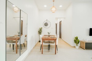 Living Room in 3 BHK Apartment at Runwal Greens Pinewood, Mulund West – for Sale