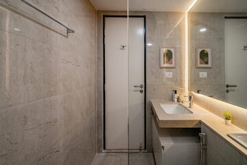 Bathroom in 2 BHK Apartment at Hiranandani Atlantis, Powai – for Sale