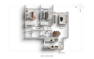 Floor Plan in 2 BHK Apartment at Kanakia Silicon Valley, Powai – for Sale