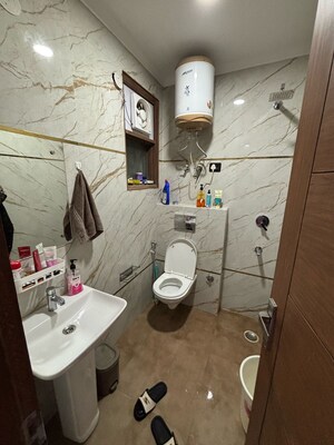 Bathroom in 3 BHK Apartment at Paryavaran Complex – for Sale