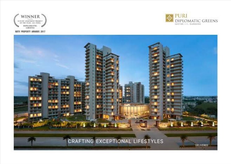 Exterior View, puri-diplomatic-greens-phase-i 3 Bedroom 2100 Sq.Ft. Apartment In Sector 111 Gurgaon 9126059