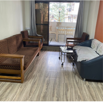 Living Room in 1.5 BHK Apartment at Shankar Tower, Sanpada Sector 1 – for Rent