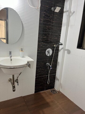 Bathroom in 2 BHK Apartment at Blue Mountains, Malad East – for Rent