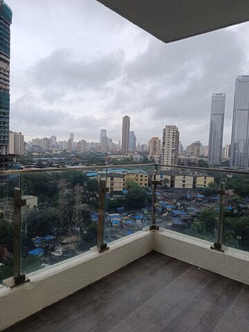 Balcony in 2 BHK Apartment at LnT Realty Crescent Bay, Parel – for Rent