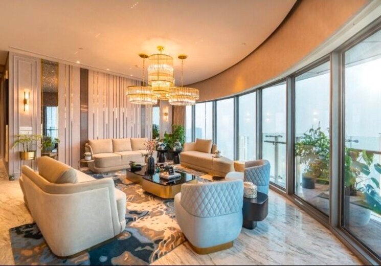 Living Room, lodha-world-view 4 Bedroom 2096 Sq.Ft. Apartment In Worli Mumbai 9126713