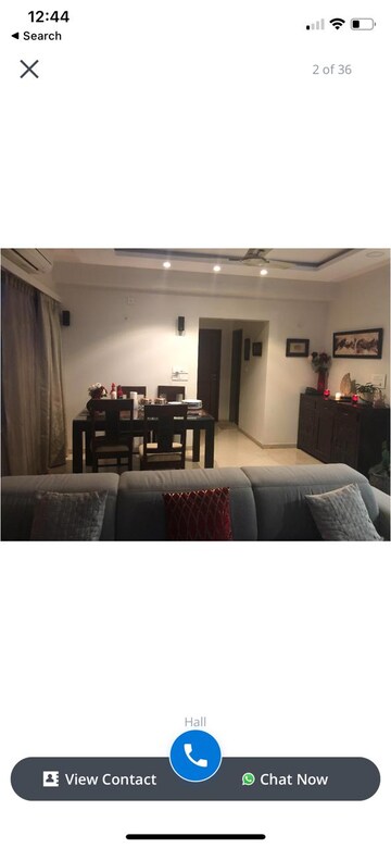 Living Room in 3 BHK Apartment at Gera Trinity Towers, Kharadi – for Rent