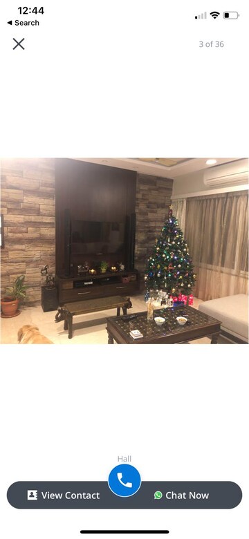 Living Room in 3 BHK Apartment at Gera Trinity Towers, Kharadi – for Rent