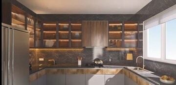 Kitchen in 3 BHK Apartment at Adani Linkbay Residences, Andheri West – for Sale
