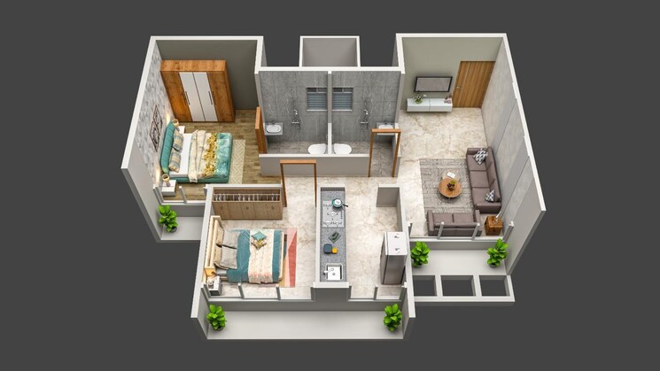 Floor Plan, bhagwati-luxuria 3 Bedroom 1120 Sq.Ft. Apartment In Kharghar Sector 19 Navi Mumbai 9127057