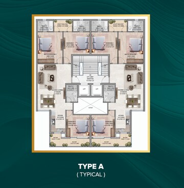 Floor Plan in 2.5 BHK Apartment at JMS The Majestic, Manesar Sector 9 – for Sale