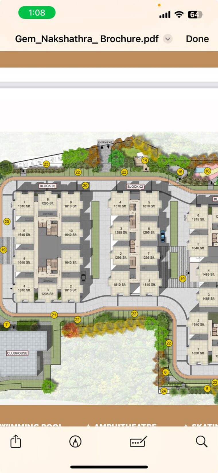 Master Plan, gem-nakshatra 3 Bedroom 1820 Sq.Ft. Apartment In Kokapet Hyderabad 9127558