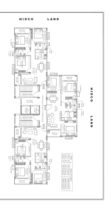 Floor Plan in 3 BHK Apartment at New Town Action AreA-Iii – for Sale