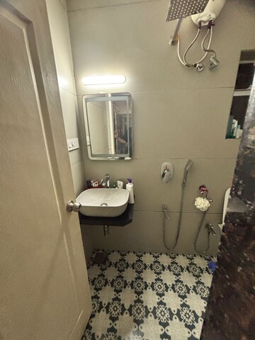 Bathroom in 1 BHK Apartment at HDIL Dheeraj Diamond, Malad West – for Rent
