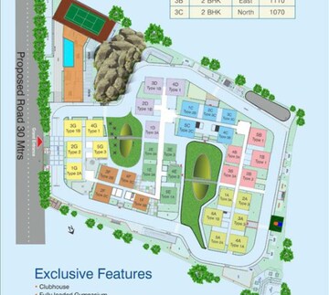 Master Plan in 2.5 BHK Apartment at Ramky One Kosmos, Gachibowli – for Sale