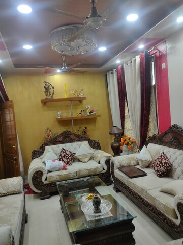 Living Room in 3 BHK Apartment at Sandwoods Spangle Heights, Dhakoli – for Rent