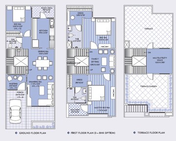 Floor Plan in 3 BHK Apartment at Mr 10 – for Rent