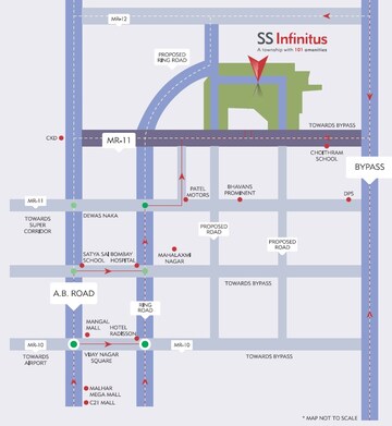 Floor Plan in 3 BHK Apartment at Mr 10 – for Rent