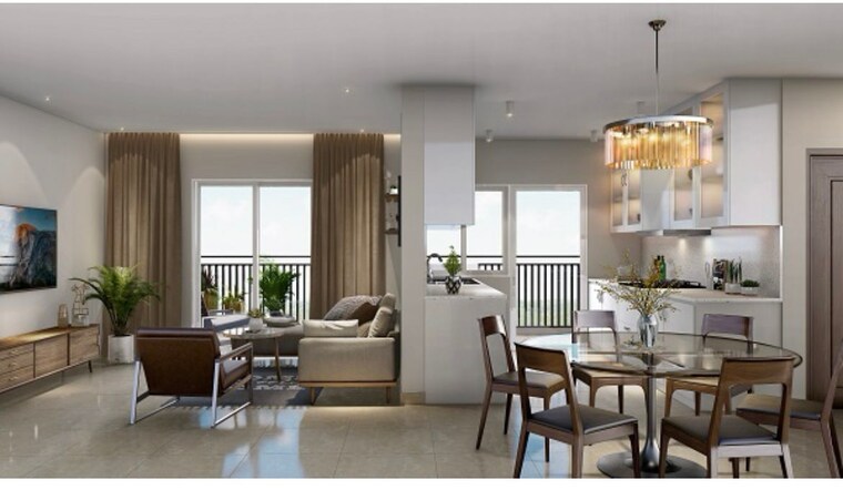 Living Room, shriram-the-poem 3 Bedroom 1255 Sq.Ft. Apartment In Jalahalli Bangalore 9128064