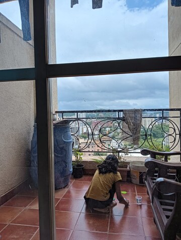 Balcony in 2 BHK Apartment at Nyati Equatorial II, Bavdhan – for Rent
