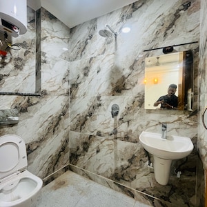 Bathroom in 2 BHK Builder Floor at Chattarpur – for Sale