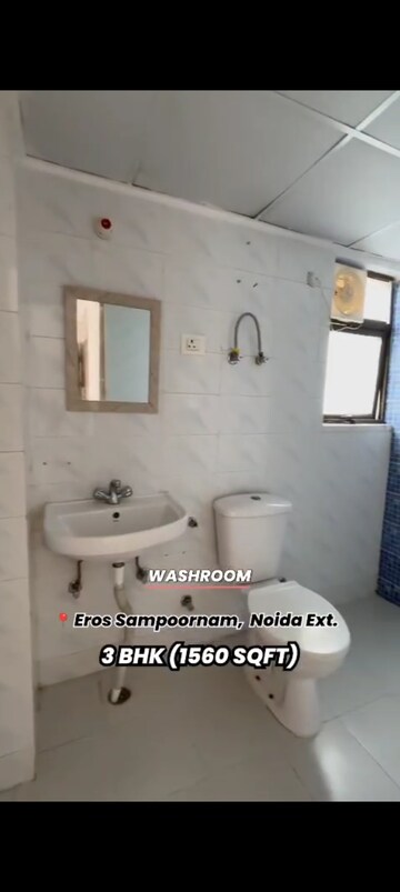 Bathroom in 3 BHK Apartment at Eros Sampoornam, Sector 2 Greater Noida – for Sale