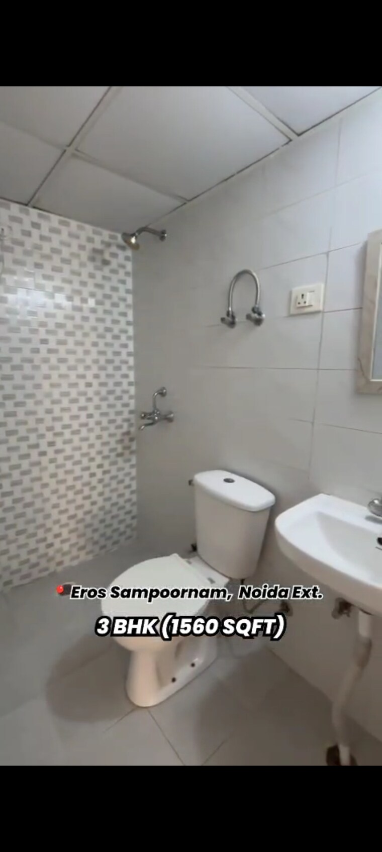 Bathroom, eros-sampoornam 3 Bedroom 1560 Sq.Ft. Apartment In Sector 2 Greater Noida Greater Noida 9129205