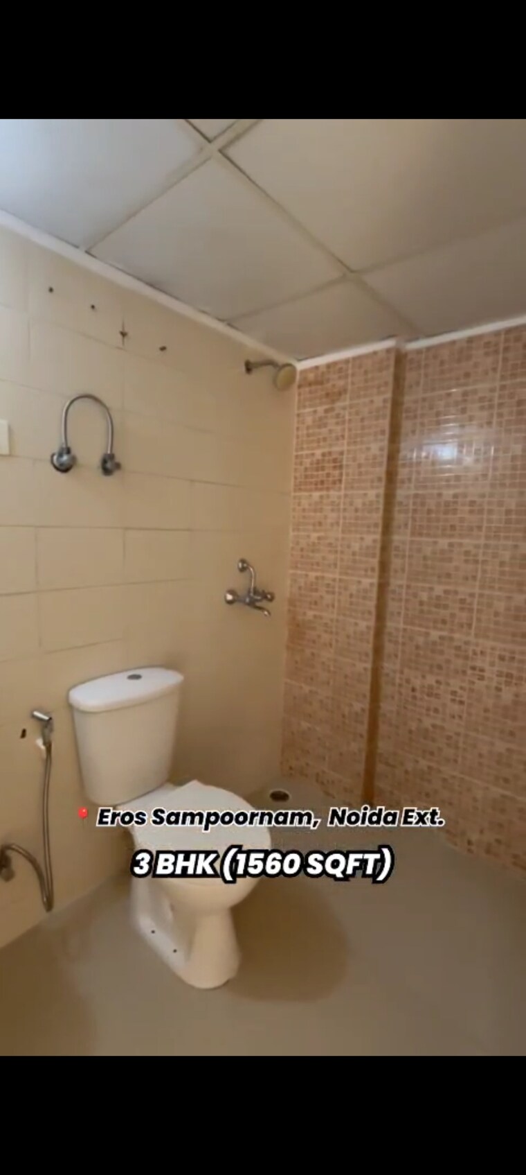 Bathroom, eros-sampoornam 3 Bedroom 1560 Sq.Ft. Apartment In Sector 2 Greater Noida Greater Noida 9129205