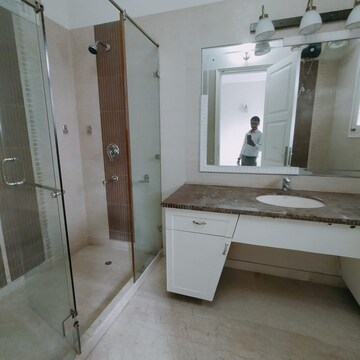 Bathroom in 4 BHK Builder Floor at Panchsheel Park – for Rent