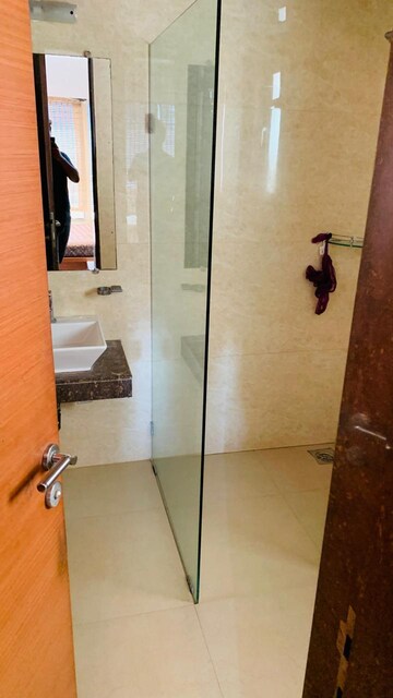 Bathroom in 3 BHK Apartment at Anmol Tower, Goregaon West – for Rent
