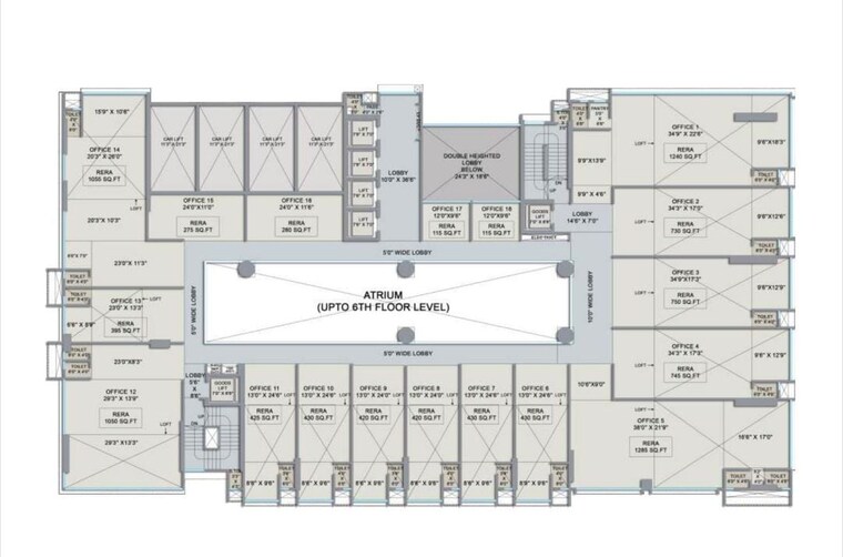 Floor Plan, gami-and-jaydeep-ventura-commercial-hub Commercial Office Space 715 Sq.Ft. In Malad East Mumbai 9130223